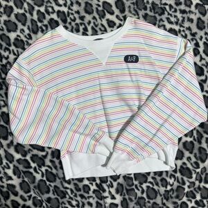Abercrombie & Fitch womens Multicolor Striped Sweatshirt